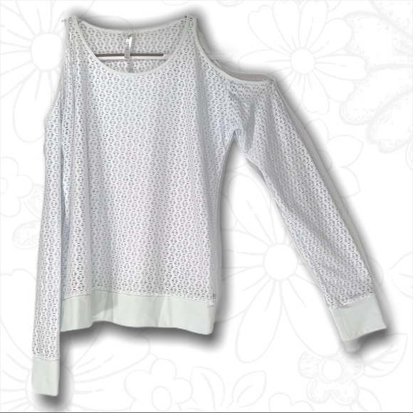 Fabletics Cindy White Mesh Long Sleeve - Med - Picture 5 of 12